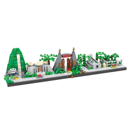 Jurassic Park Dinosaurier Park Skyline Klemm-Baustein Set (473 Teile) kaufen - Dinosaurier.store