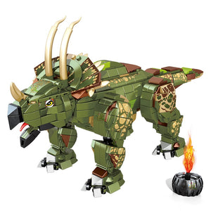 2in1 Klemm-Baustein Set Triceratops oder Jeep (1100 Teile) kaufen - Dinosaurier.store
